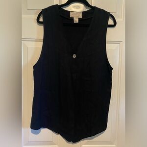 Campagnie Internationale Express Marque Deposee Black Vest Sz Medium Unisex 90s